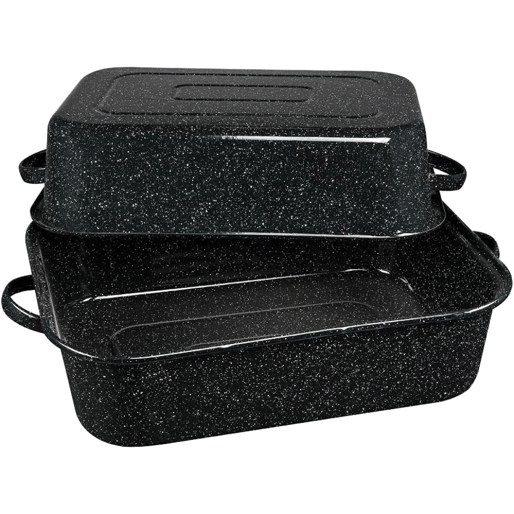 Best Enamel Roasting Pans - Heavy duty, high temperature pans for perfect roasts.