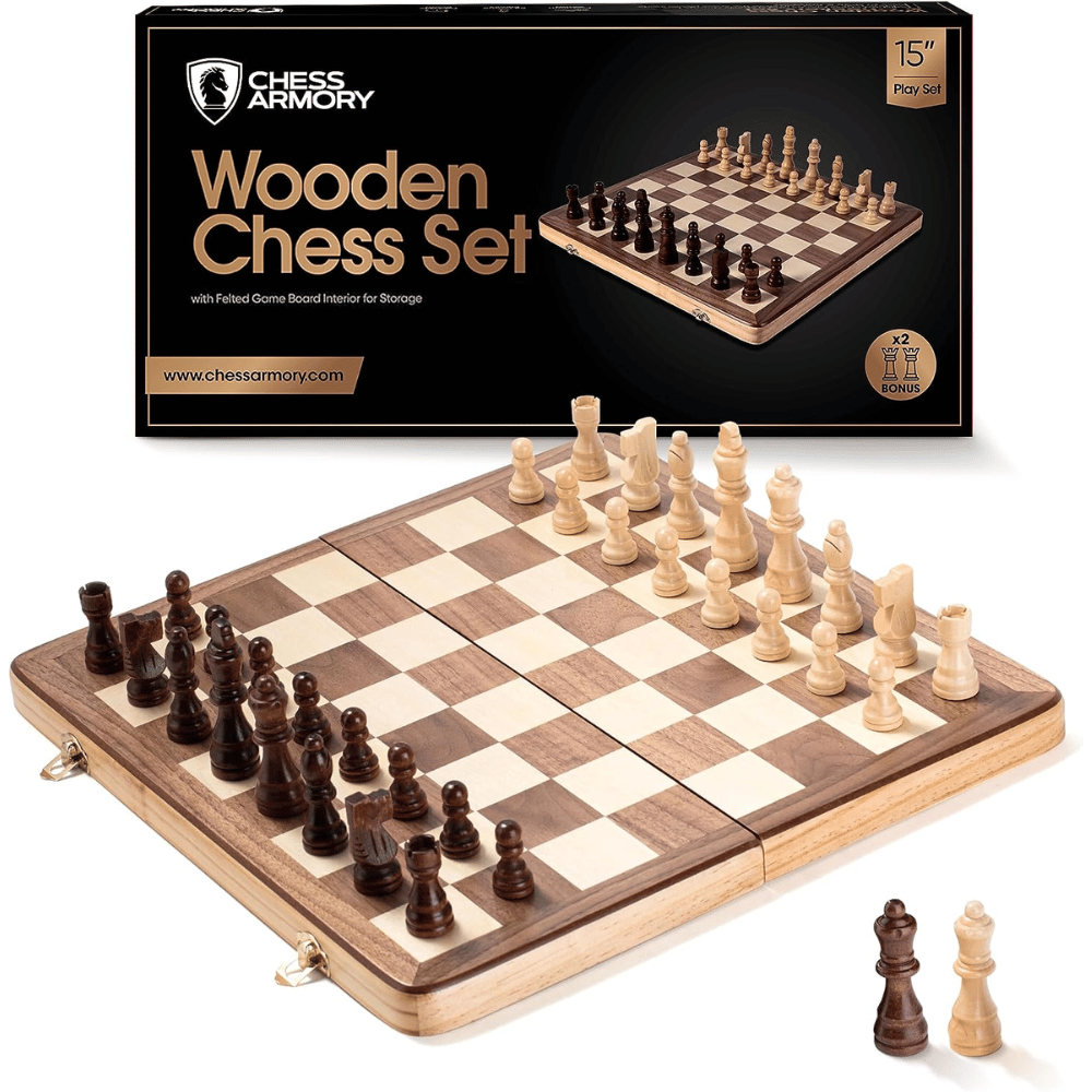 Best Wooden Chess Sets with storage for pieces.